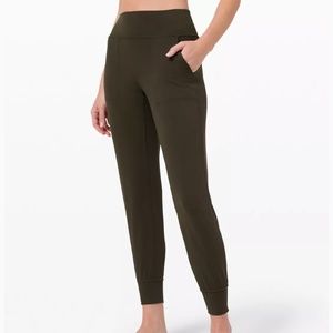 Olive green lululemon align joggers